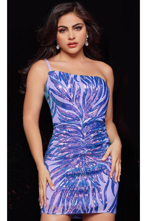 Jovani 36577 Embellished One-Shoulder Homecoming Dress - Prom