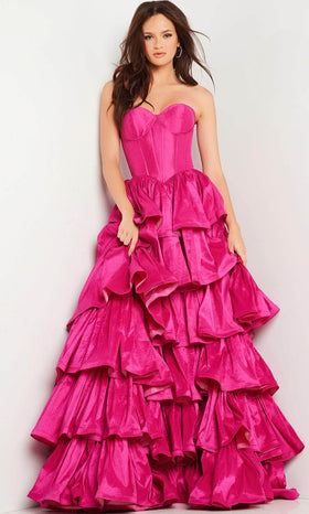 Jovani 36619 - Ruffled Strapless Prom Dress