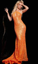 Jovani 36640 - Prom Gown with High Halter Neck - Prom