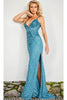 Jovani 36643 - Beaded Mesh Plunging Neck Gown - Prom