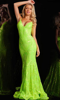 Jovani 36656 - Plunging V-Back Prom Gown - Prom