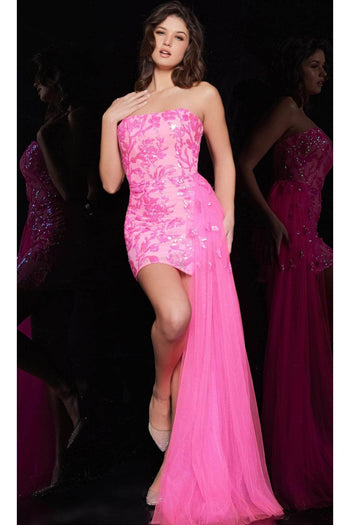 Jovani 36698 - Strapless Sequin Homecoming Dress - Prom