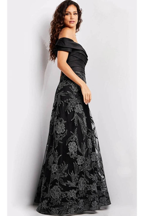 Jovani 36854 - Pleat Bodice Prom Dress with Slit - Prom