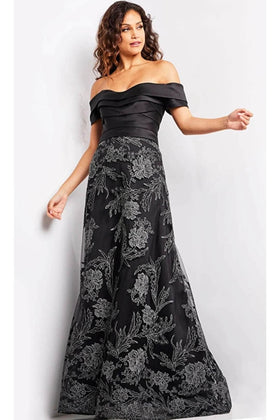 Jovani 36854 - Pleat Bodice Prom Dress with Slit