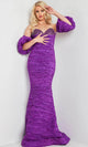 Jovani 37072 - Puff Sleeve Mermaid Evening Dress - Prom