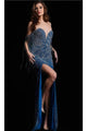 Jovani 37073 - Plunging Sweetheart Beaded Evening Gown - Prom