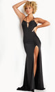 Jovani 37086 - Strappy Detail Prom Dress with Slit - Prom