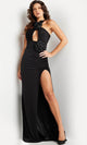 Jovani 37164 - Halter Neck Cutout Prom Dress - Prom