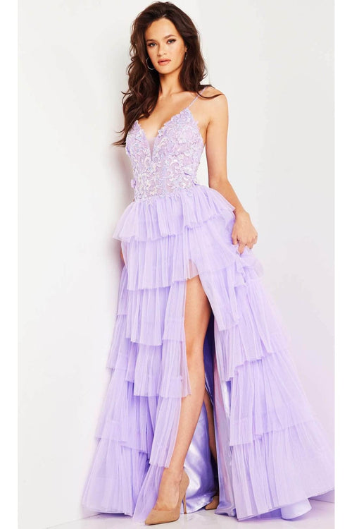 Jovani 37190 - Tiered A-Line Prom Gown - Prom