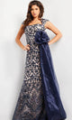 Jovani 37203 - Floral Dress with Embellished Waist - Prom
