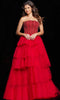 Jovani 37210 - Ruffled Straight-Across Ballgown - Prom