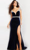 Jovani 37246 - Velvet Evening Dress with Cap Sleeves - Prom