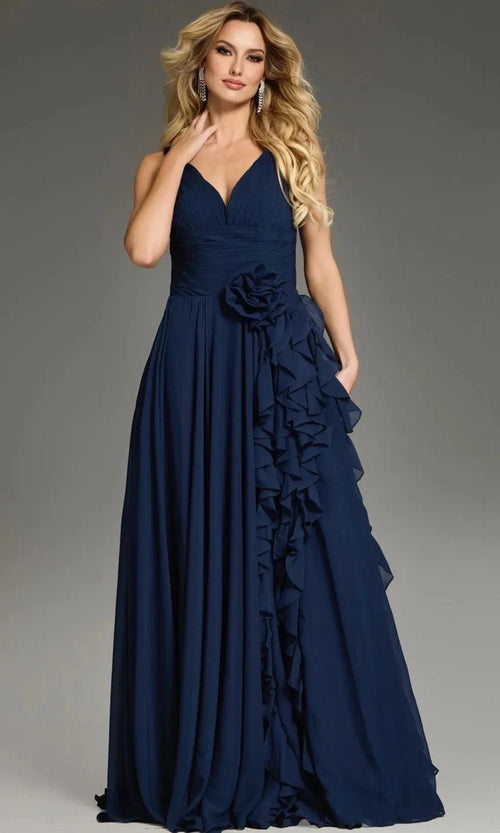 Jovani 37374 - Sleeveless A-Line Gown with Ruffles Special Occasion Dress