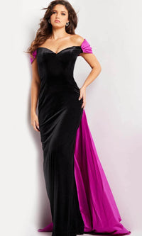 Jovani 37375 - Cape-Detail Long Evening Gown - Prom