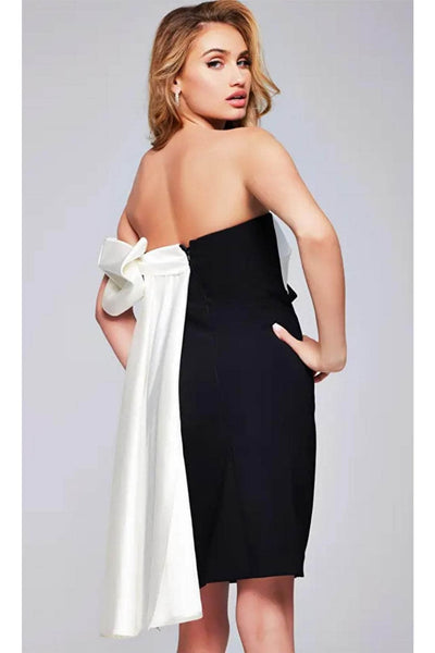 Jovani 37392 - Bow Accent Off-Shoulder Cocktail Dress - Prom