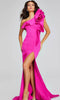 Jovani 37400 One-Shoulder Evening Gown with a Slit - Prom