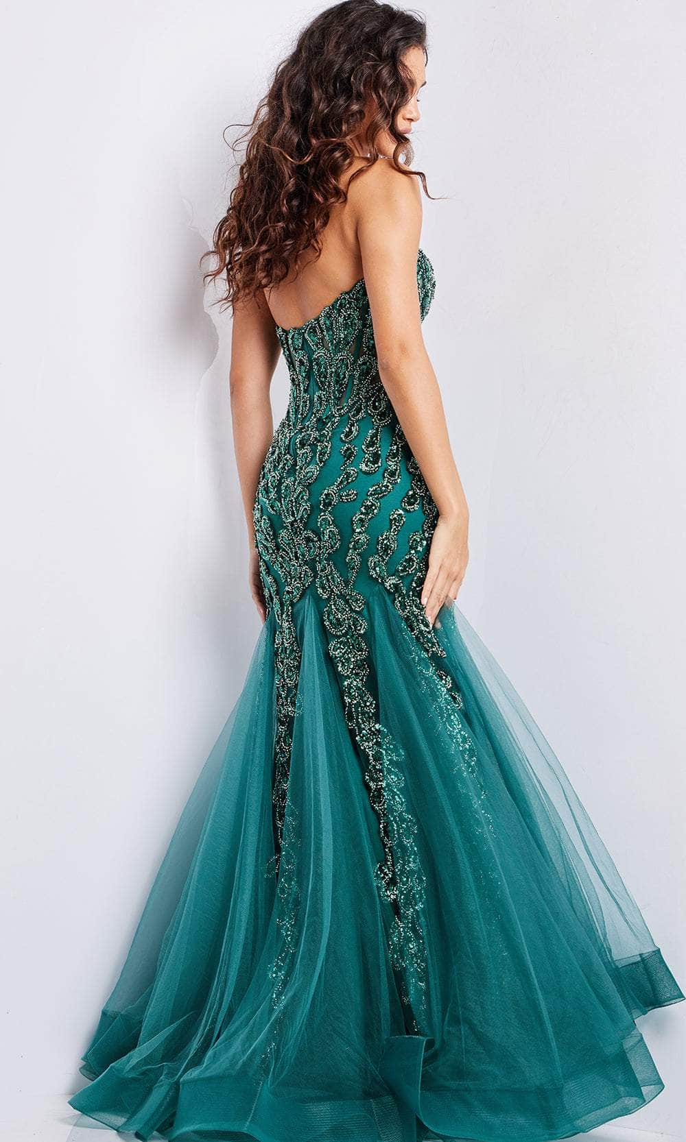 Jovani 37412 - Trumpet Evening Dress with Corset Design - Prom