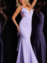 Jovani 37430 - Ruffled Back Prom Gown