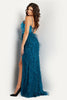 Jovani 37435 Cut Glass Embellished Bodice Feather Prom Evening Gown - Dress