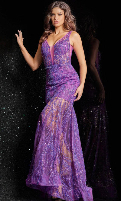 Jovani 37541 Prom Gown in a V-Neck Trumpet Style - Prom