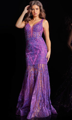 Jovani 37541 Prom Gown in a V-Neck Trumpet Style