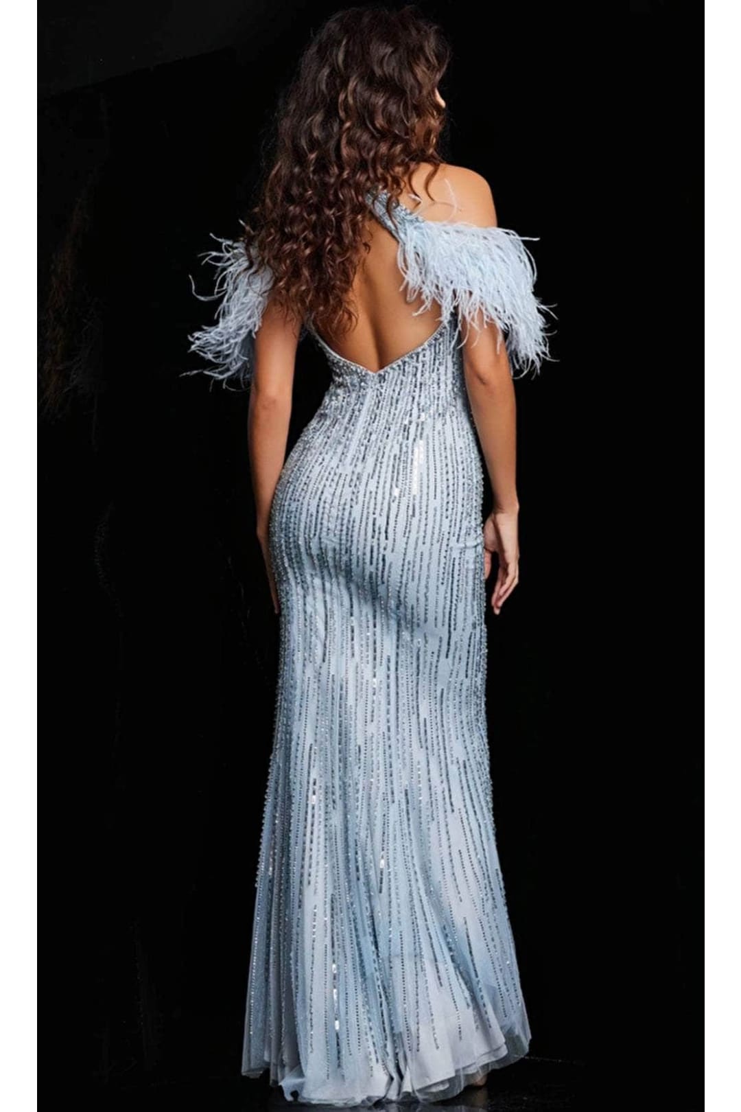 Jovani 37563 - Beaded Fringe Long Dress - Prom