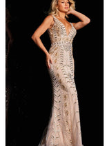 Jovani 37577 - Sleeveless Prom Gown with Jeweled Details