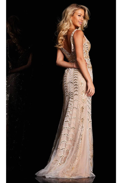 Jovani 37577 - Sleeveless Prom Gown with Jeweled Details - Prom