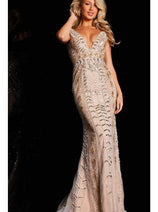 Jovani 37577 - Sleeveless Prom Gown with Jeweled Details