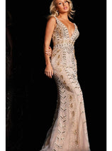 Jovani 37577 - Sleeveless Prom Gown with Jeweled Details