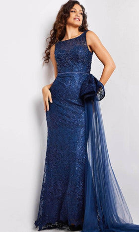 Jovani 37602 - Embroidered Floral Evening Dress