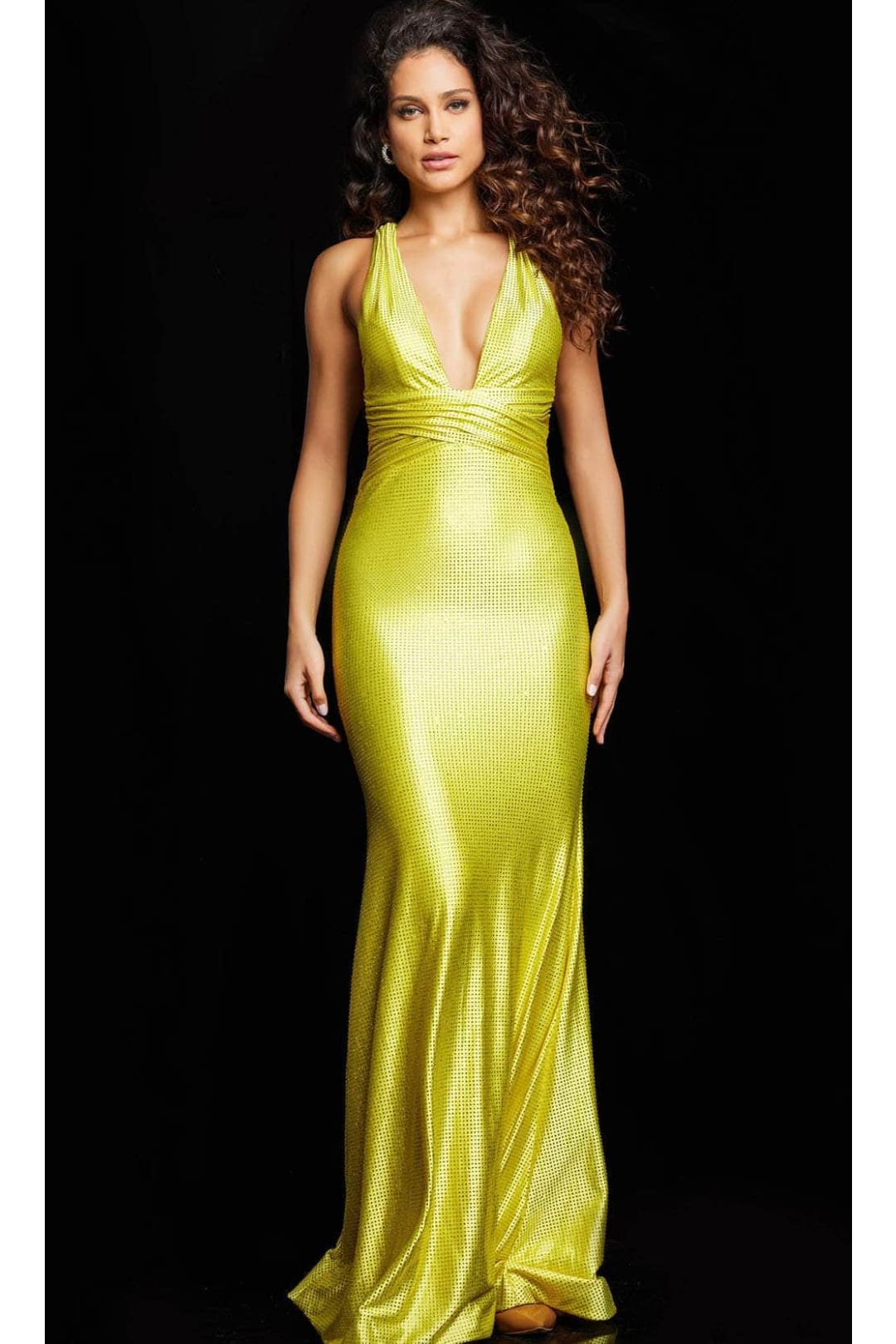Jovani 37614 - Elegant Beaded Halter Prom Dress - Prom