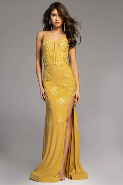 Jovani 37624 - Mermaid Prom Dress with Appliqué Details - Prom