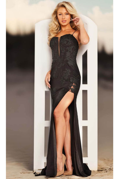 Jovani 37624 - Mermaid Prom Dress with Appliqué Details - Prom