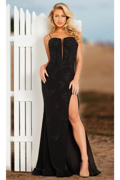 Jovani 37624 - Mermaid Prom Dress with Appliqué Details - Prom
