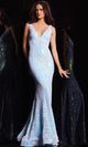 Jovani 38148 - Sleeveless V-Neck Evening Gown - Prom