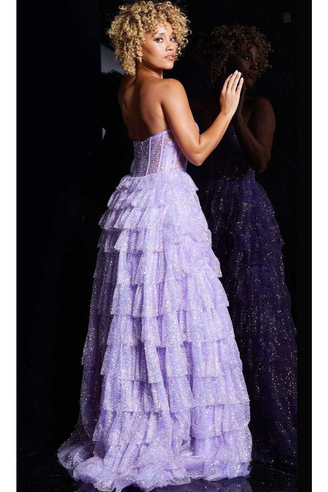 Jovani 38165 - Stunning Strapless Sequin Dress - Prom