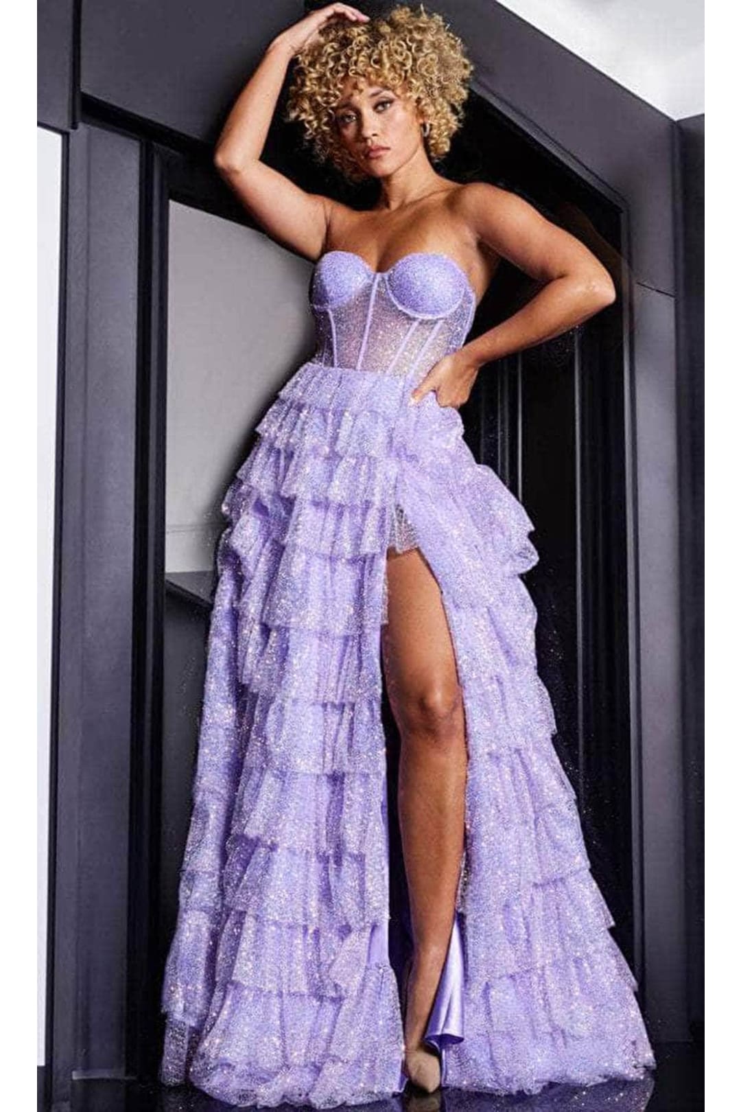Jovani 38165 - Stunning Strapless Sequin Dress - Prom