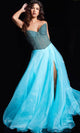 Jovani 38179 - A-Line Prom Gown with Strapless Design - Prom