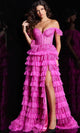 Jovani 38251 - Off-Shoulder Glittering Ballgown - Prom