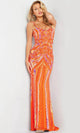 Jovani 38300 - Sequin-Embellished Mesh Gown - Prom