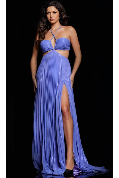 Jovani 38328 - Metallic Pleated Prom Gown - Prom