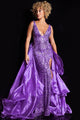 Jovani 38336 - Glamorous V-Neck Sequin Embellished Gown - Prom