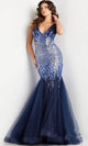 Jovani 38373 - Illusion Sequined Mermaid Dress - Prom
