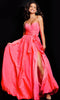 Jovani 38382 - V-Neck Taffeta Prom Gown - Prom