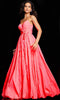 Jovani 38382 - V-Neck Taffeta Prom Gown - Prom