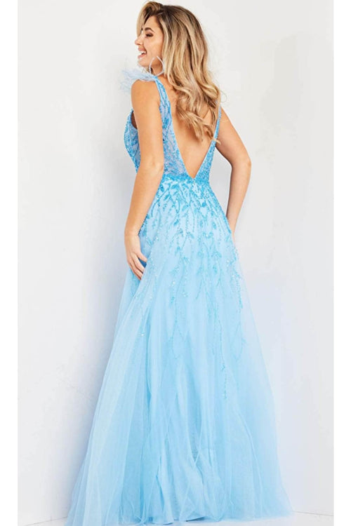 Jovani - 38430 A-Line Gown with Sheer Insets - Prom