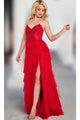 Jovani 38431 - Beaded Tulle A-Line Prom Gown - Prom