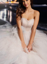 Jovani 38537 - Off-Shoulder Corset Tiered Gown
