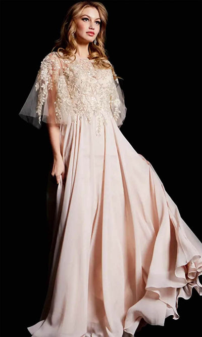 Jovani 38622 - Embellished Bateau Neck Long Dress - Prom